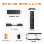 Itens que acompanha o fire stick