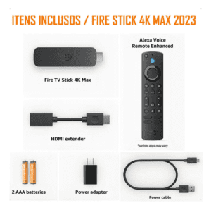 Itens que acompanha o fire stick
